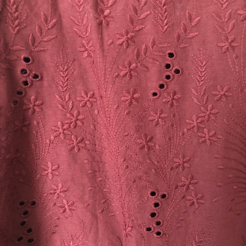 Madewell Floral Embroidered Eyelet Long Sleeve Top - Picture 9 of 9